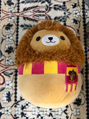 Warner Bros. Squishmallow Gryffindor Lion Plush in Brown, Pink and Yellow